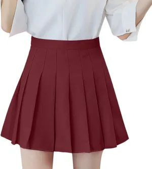 High Waisted Mini Skirts for Women Anti-Slip Lining A-Line Casual Skirt with Elastic Waist and Flowy Chiffon Fabric