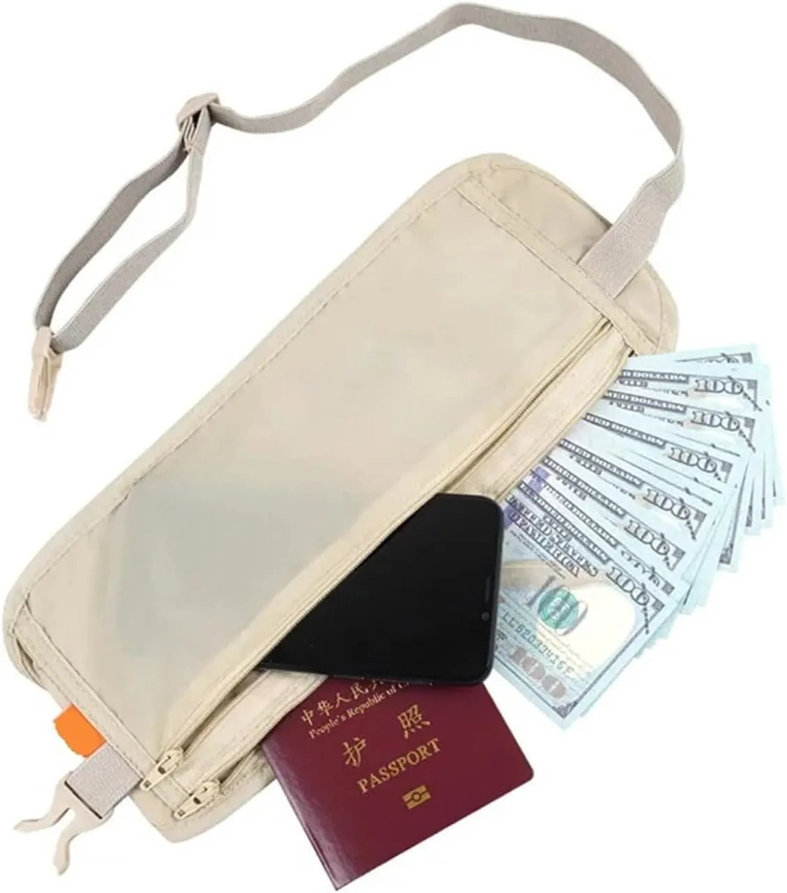 Invisible Travel Waist Packs Pouch For Passport Money Belt Bag Hidden Security Wallet Gift Travel Bag For Fitness and Running(Sky blue)