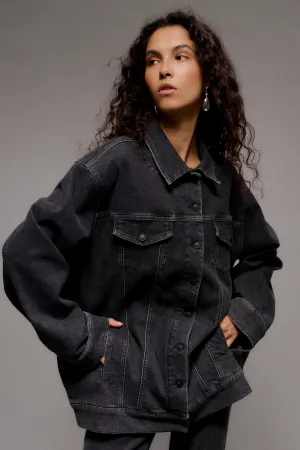 IVY-Augusta Oversize Jacket Wash Istanbul Black