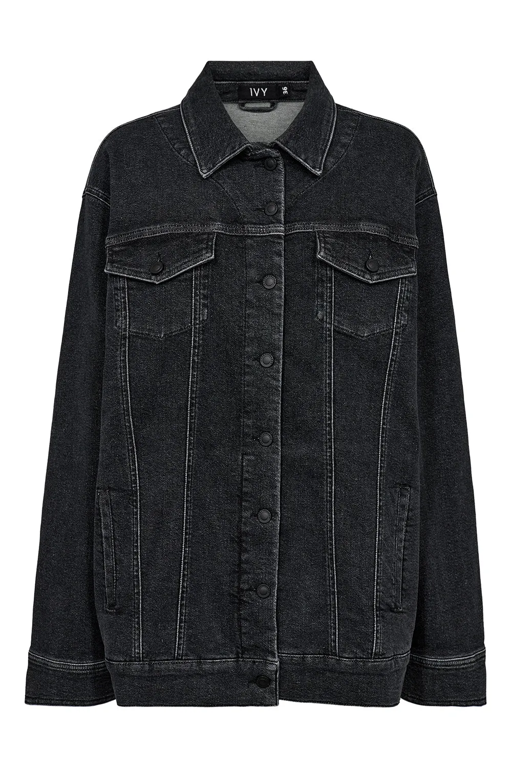 IVY-Augusta Oversize Jacket Wash Istanbul Black