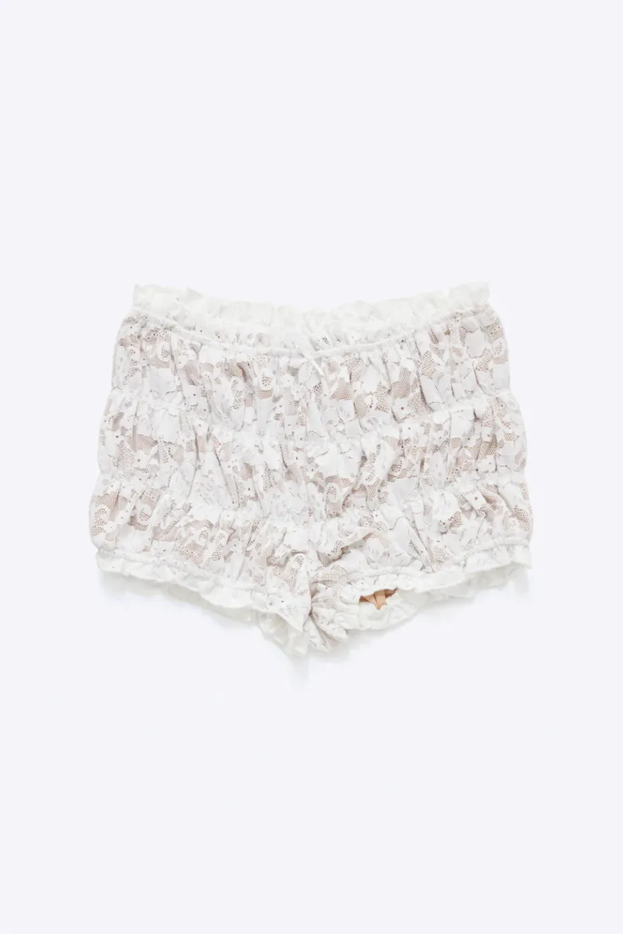 JAGGER & STONE MILLY LACE BLOOMERS - WHITE