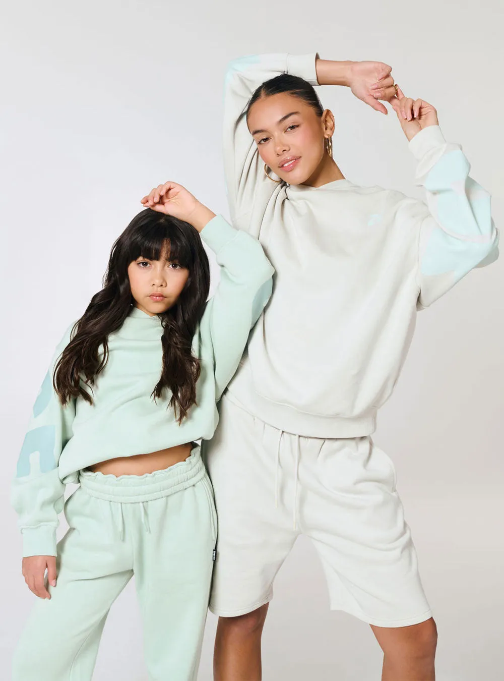 Kids Upstage Logo Freestyle Oversized Hoodie Grey