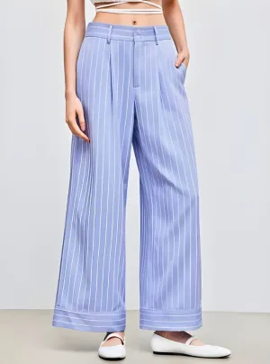 LAVENDER WIDE-LEG PANTS