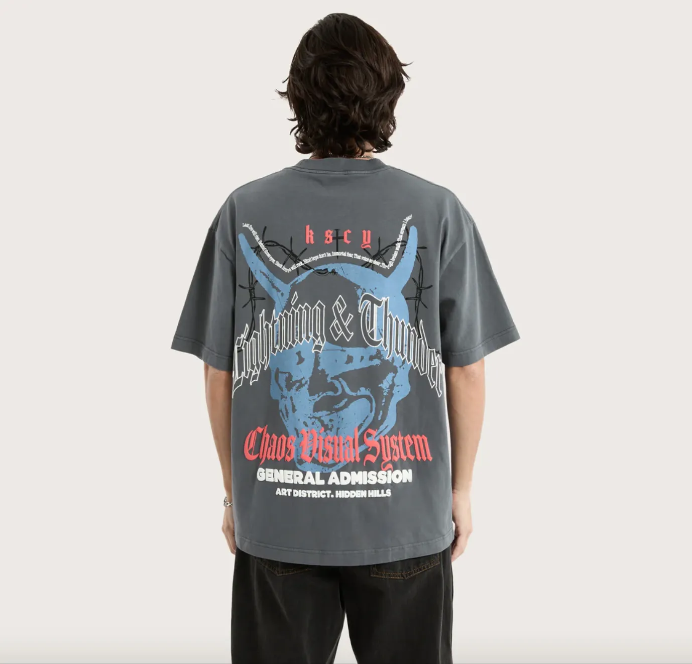 Lightning Street Tee Pigment Turbulence