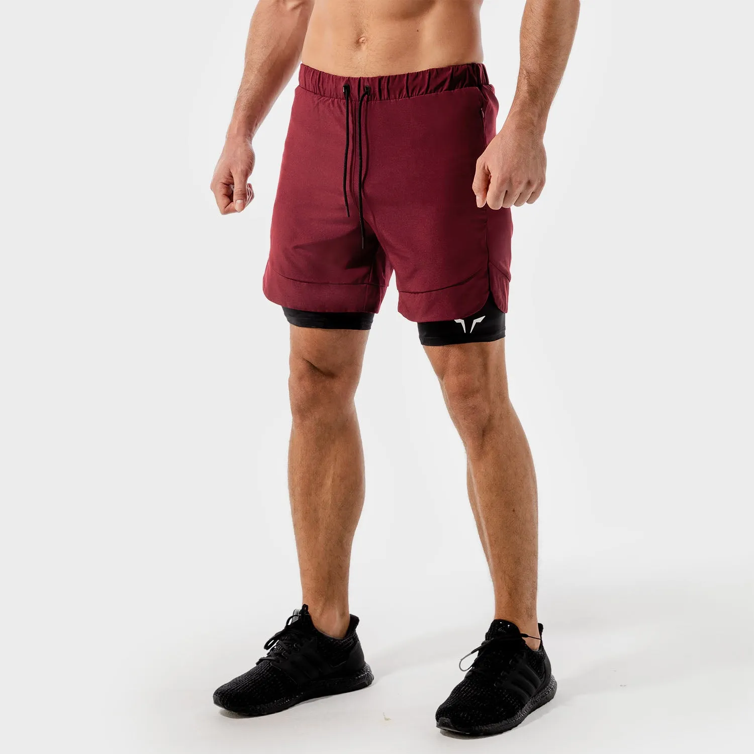 LIMITLESS 2-IN-1 SHORTS - MAROON