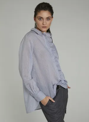 Lis Lareida Abbie Shirt in Night Blue Stripe