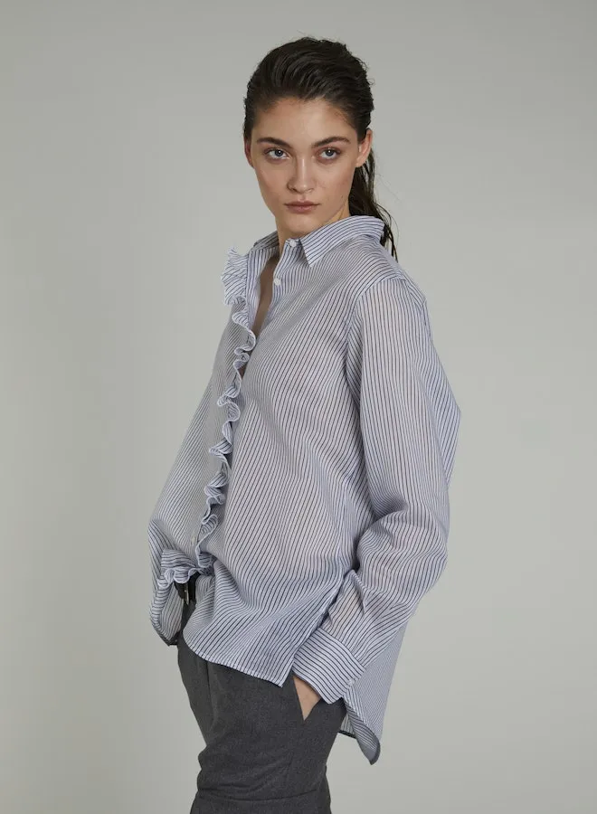 Lis Lareida Abbie Shirt in Night Blue Stripe