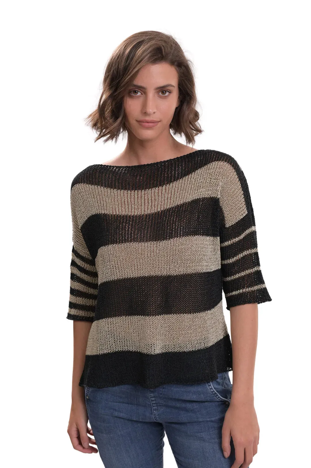 Luxe Reversible Sweater, Stone