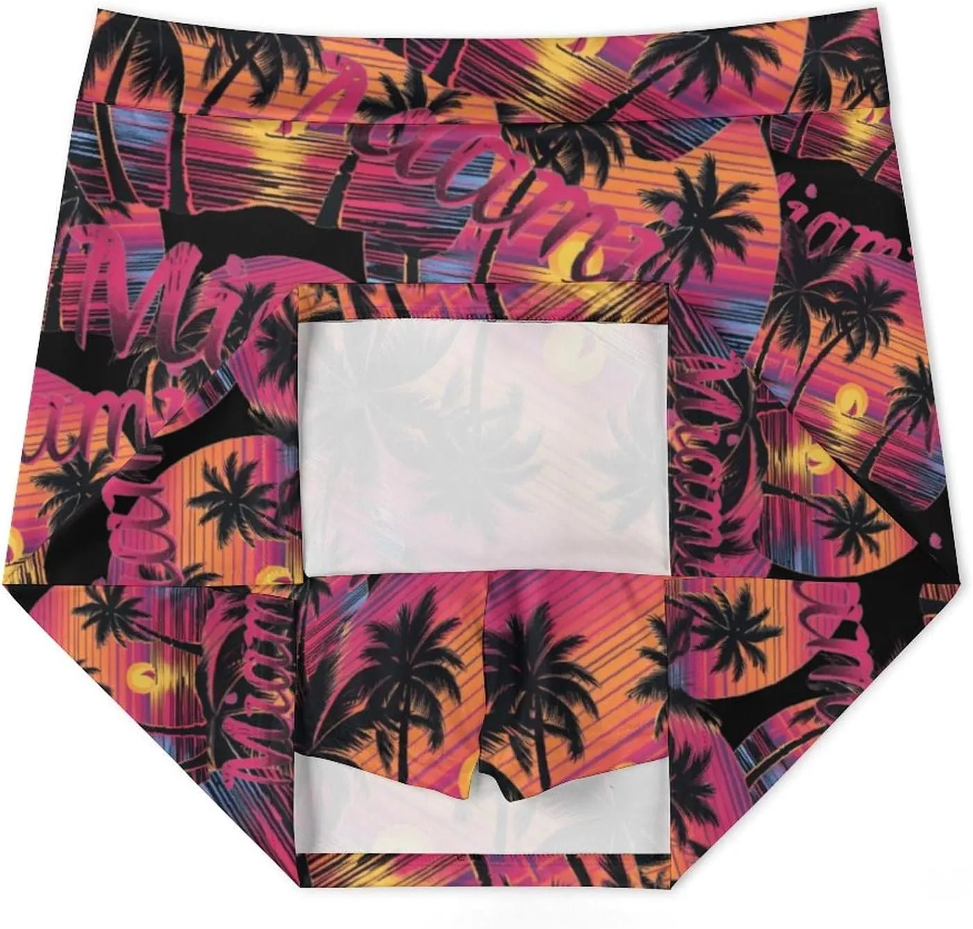 Miami Sunset Sailboat Women's Skort Athletic Skirt Golf Skorts A-line Skirts with Built-in Shorts Pockets