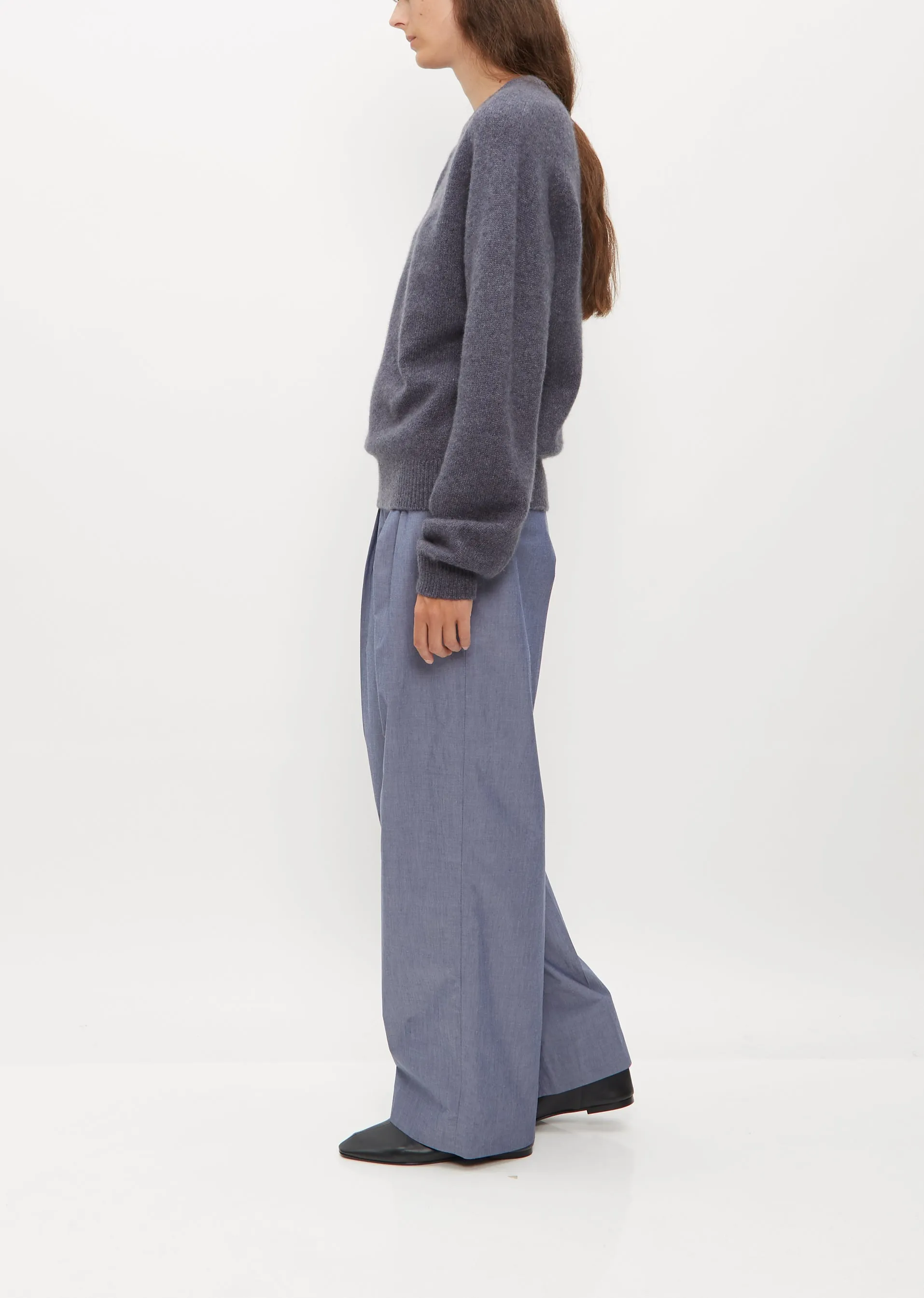 Mini R-Neck Sweater — Indigo