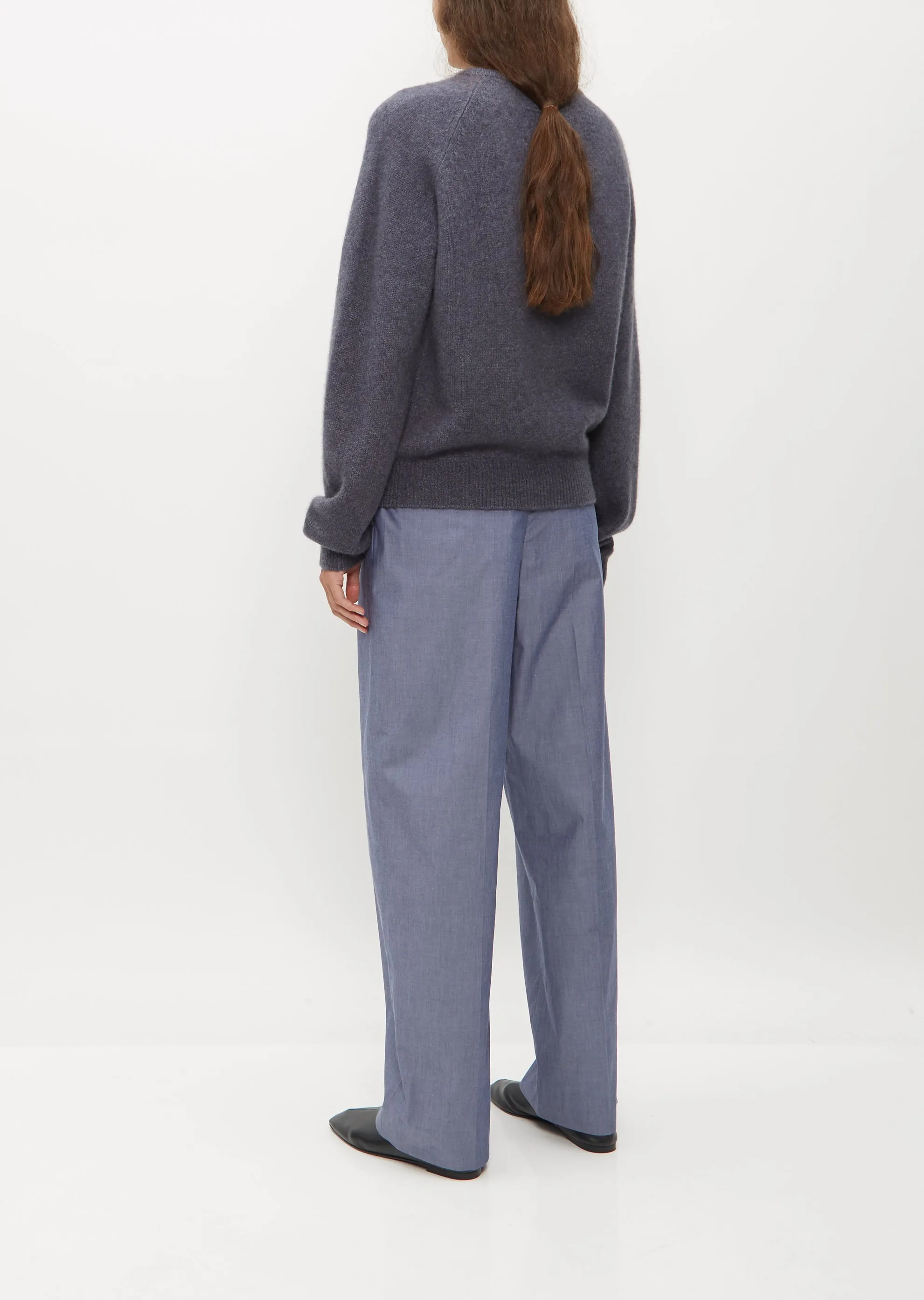Mini R-Neck Sweater — Indigo