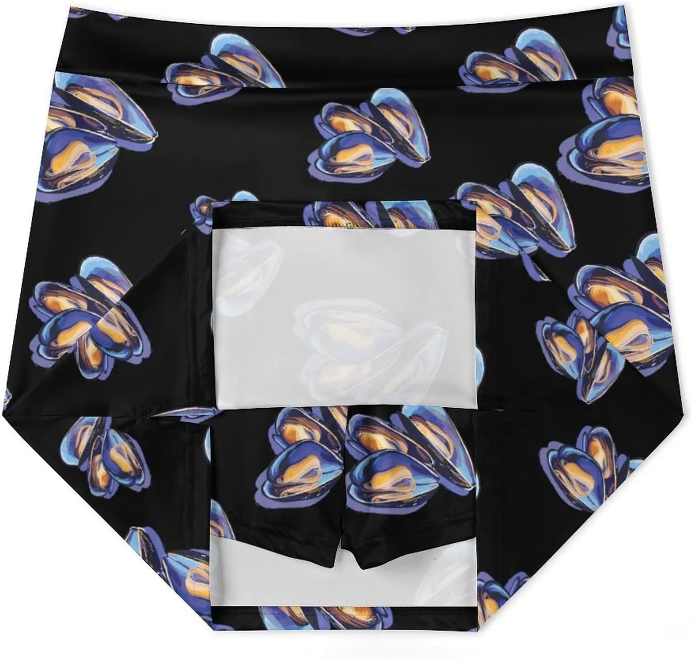 Mussels Seafood Women's Skort Athletic Skirt Golf Skorts A-line Skirts with Built-in Shorts Pockets