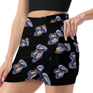 Mussels Seafood Women's Skort Athletic Skirt Golf Skorts A-line Skirts with Built-in Shorts Pockets