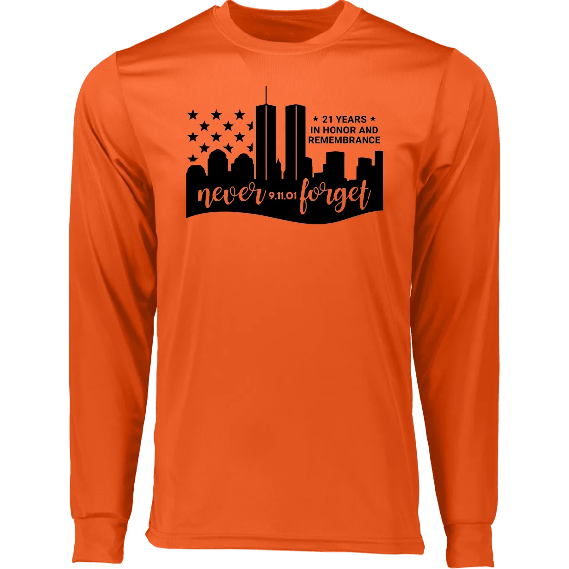 Never Forget Men's Long Sleeve Moisture-Wicking Tee