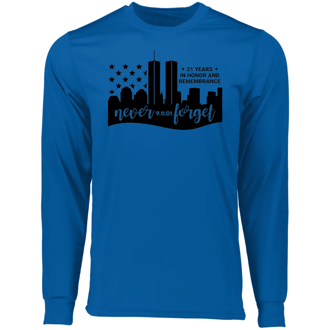 Never Forget Men's Long Sleeve Moisture-Wicking Tee