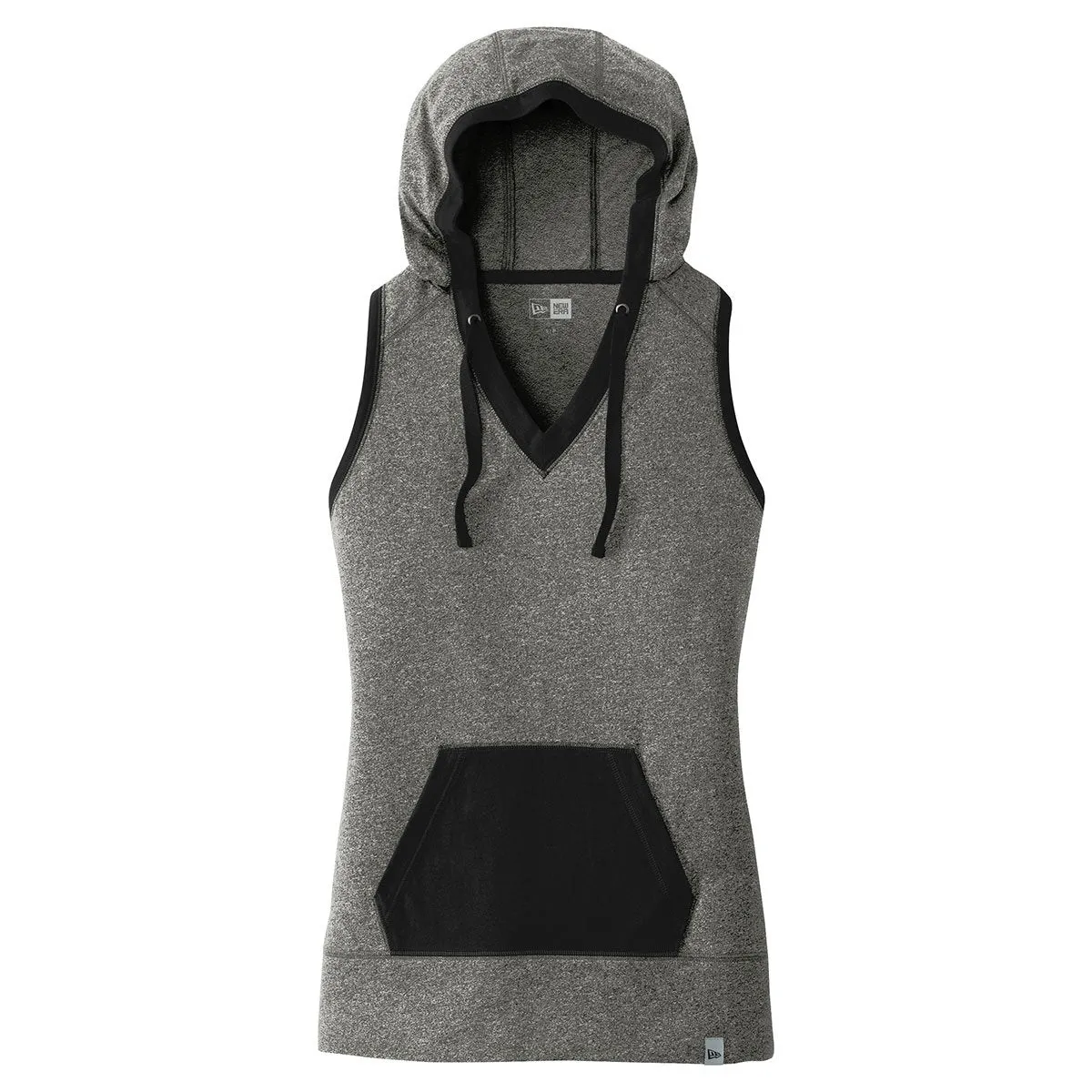 New Era Women's Black Twist/Black Heritage Blend Hoodie Tank