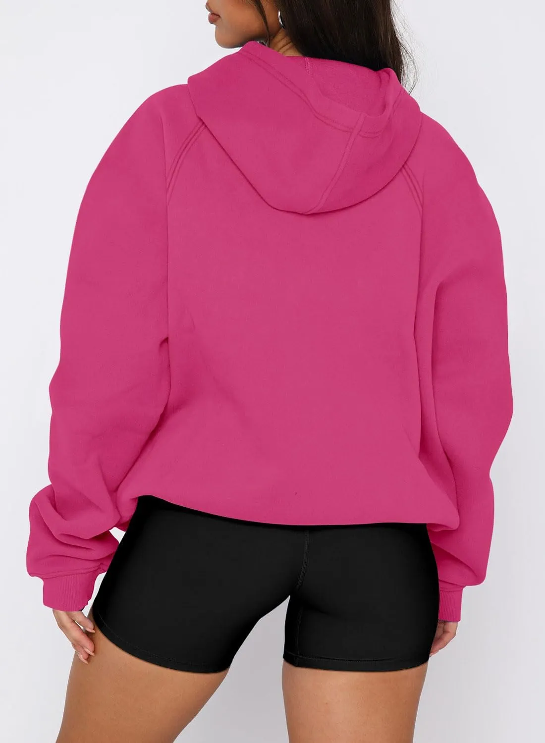 onlypuff Women Pullover Sweatshirt Long Sleeve Hoodies Kangaroo Pocket Fleece Basic Sweater