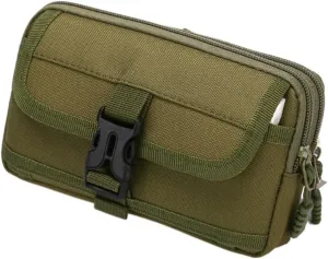 Outdoor Nylon Outdoor Waist Bags Mobile Phone Bag, Travel Nylon Zipper Cellphone Waist Wallet Purse Smartphone Pouch