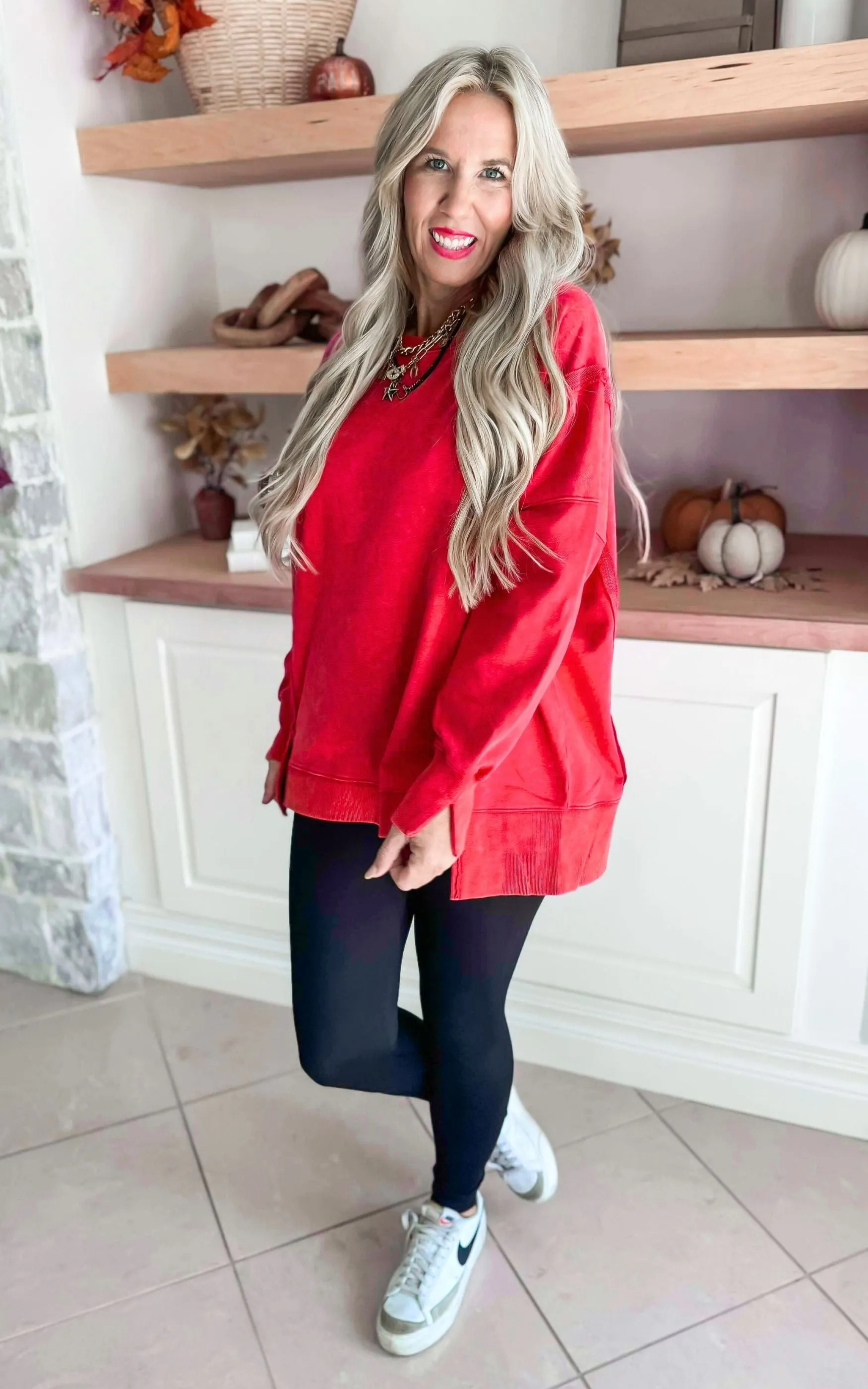 Oversized Long Sleeve Solid Knit Top - Final Sale