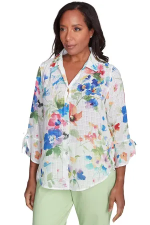 Parrot Cay Watercolor Flower Shirt