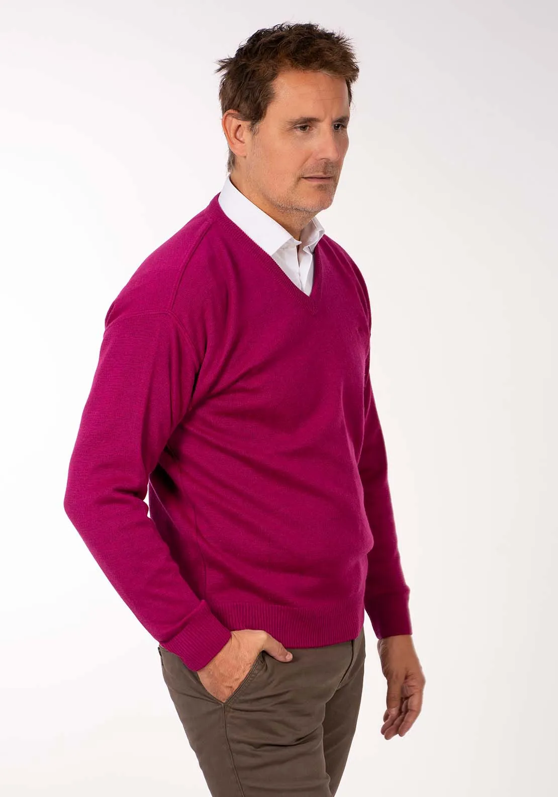 Plain V Neck Knit - Cerice Rose