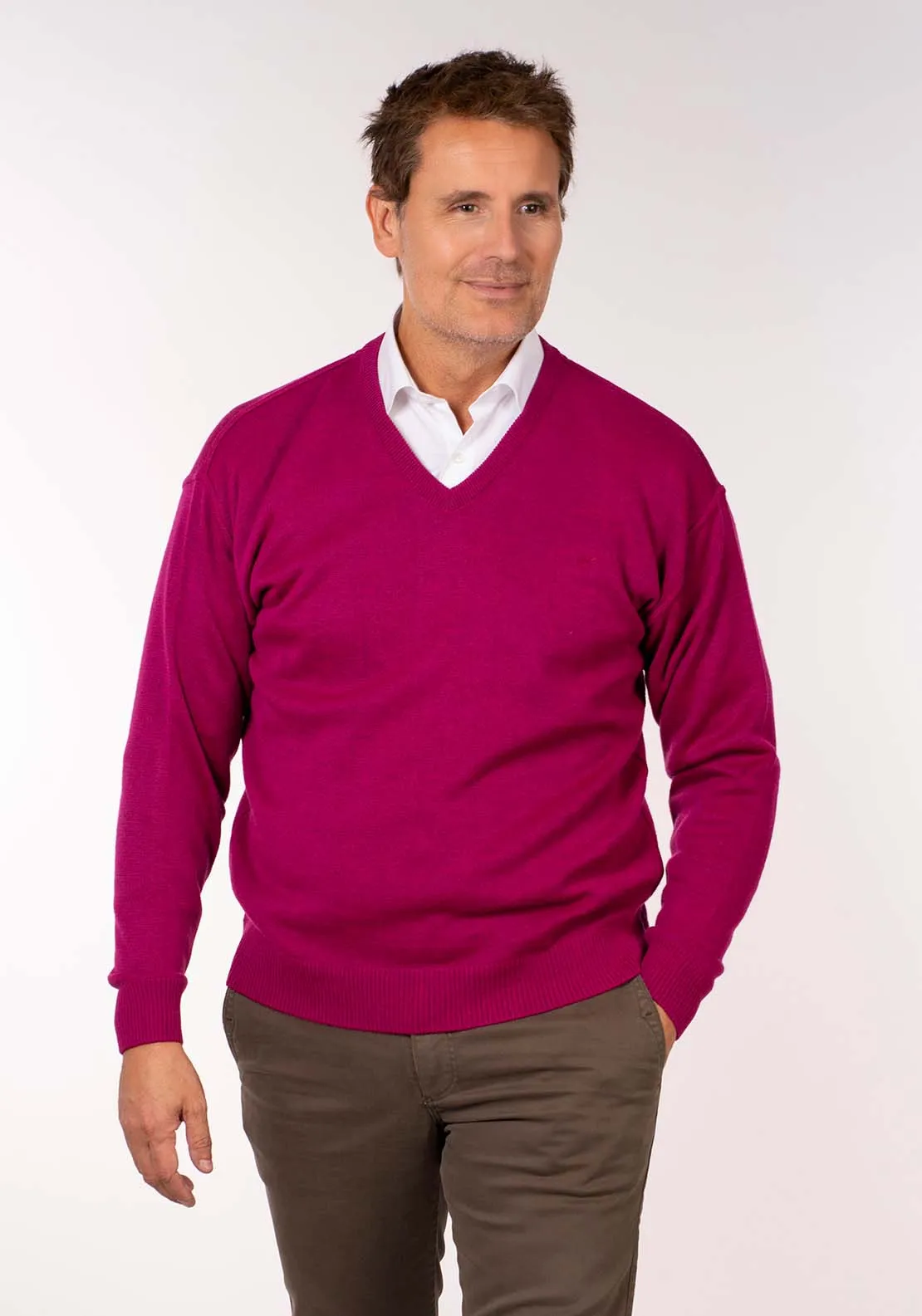 Plain V Neck Knit - Cerice Rose