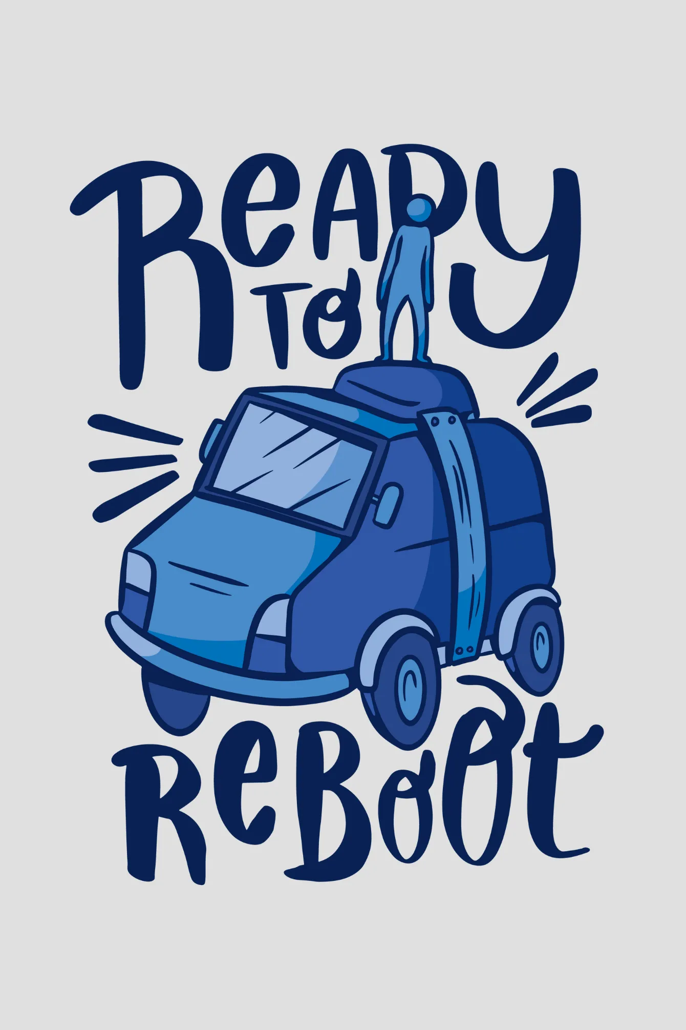 Ready To Reboot Printed T-shirt for men