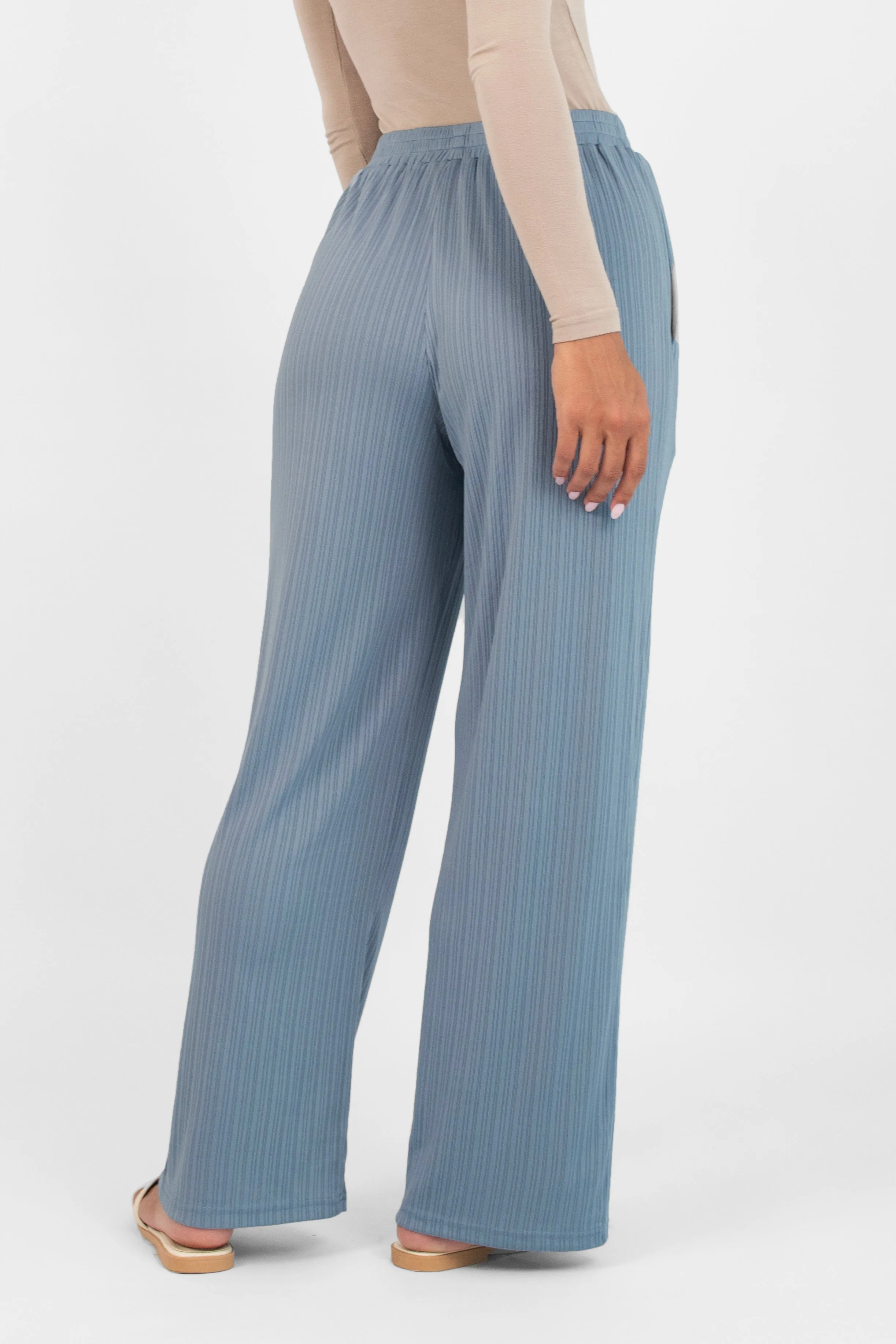 Ribbed Relaxed Fit Pants - Blueprint