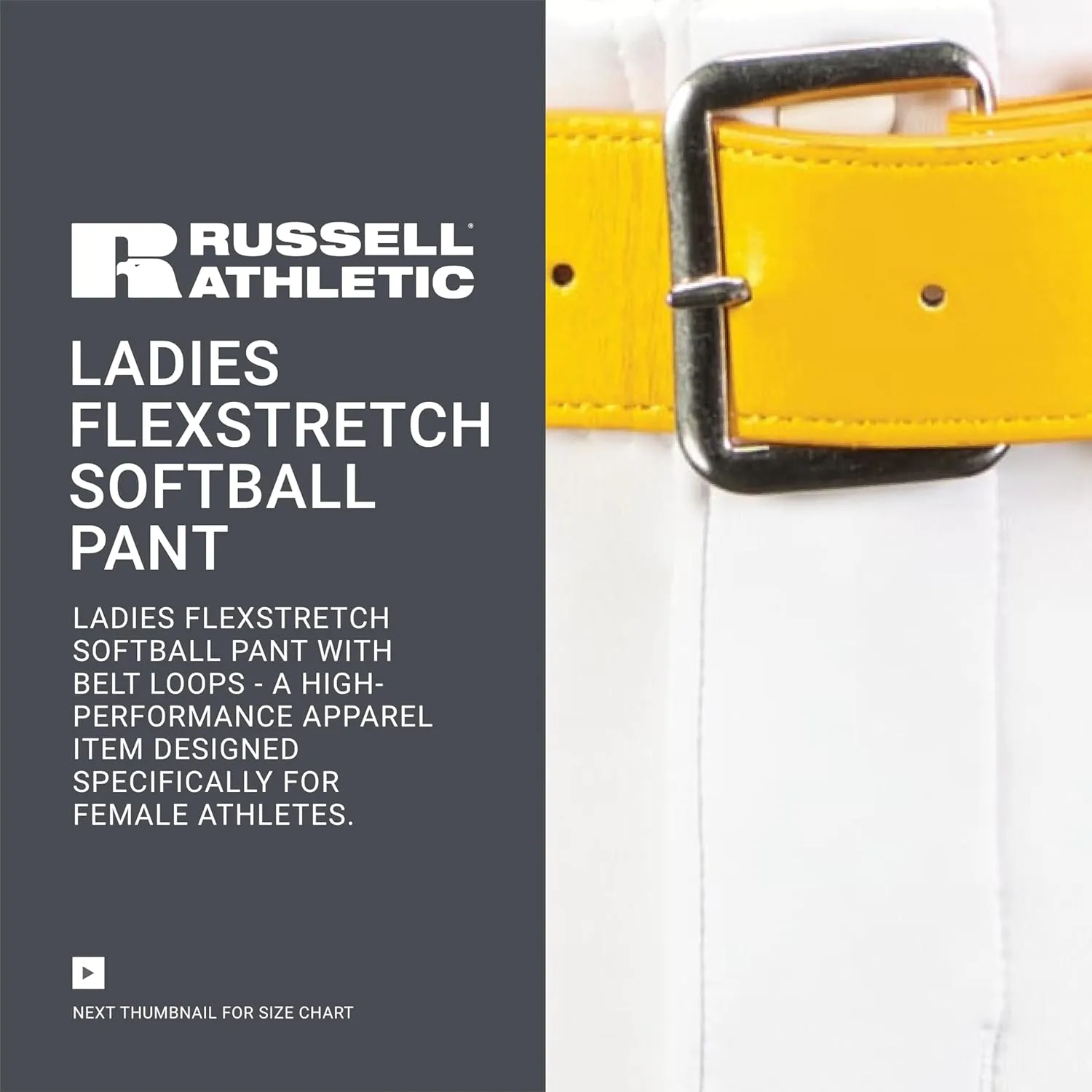 Russell Athletic Women's Flexstretch Softball Pants with Belt Loops-Fastpitch & Baseball Ready