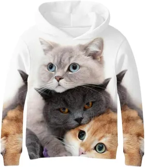SAYM Big Girls Galaxy Fleece Pockets Sweatshirts Jacket Pullover Hoodies
