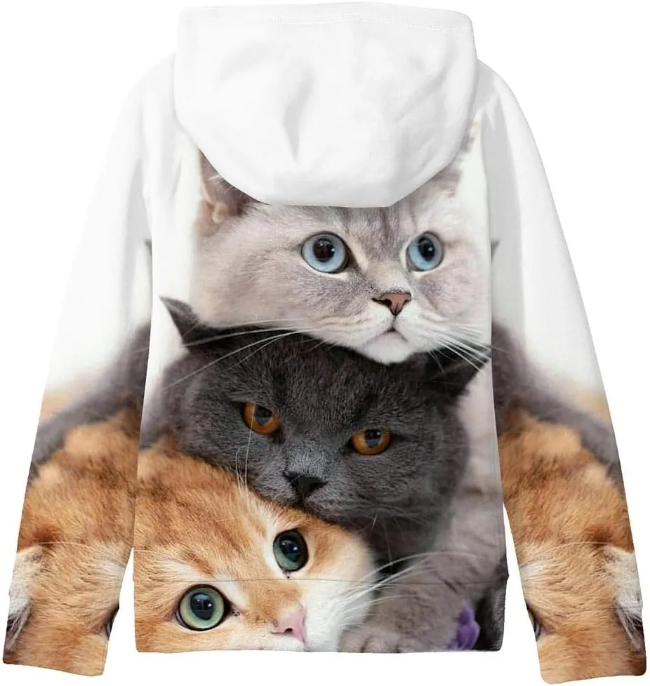 SAYM Big Girls Galaxy Fleece Pockets Sweatshirts Jacket Pullover Hoodies