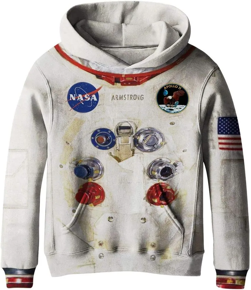 SAYM Teen Boys' Galaxy Fleece Sweatshirts Pocket Pullover Hoodies 4-16Y