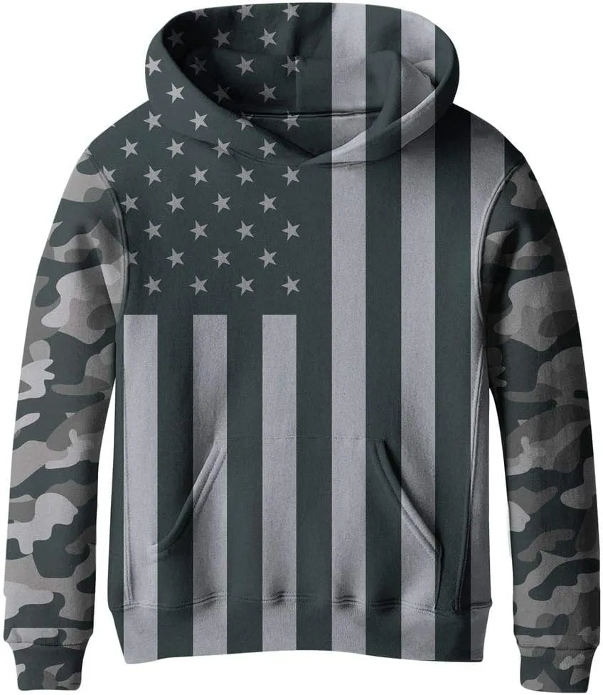 SAYM Teen Boys' Galaxy Fleece Sweatshirts Pocket Pullover Hoodies 4-16Y