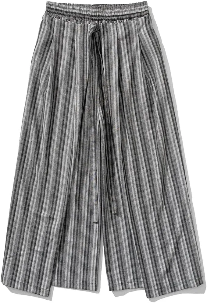 Seidarise Men's Baggy Wide Leg Pants Casual Harem Linen Japanese Yoga