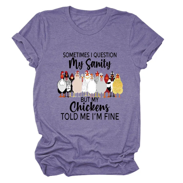 SOMETIMES QUESTION MY Summer Letter T-shirt with Short Sleeves Printed By Round Neck