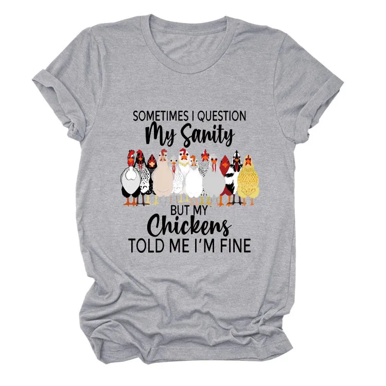 SOMETIMES QUESTION MY Summer Letter T-shirt with Short Sleeves Printed By Round Neck