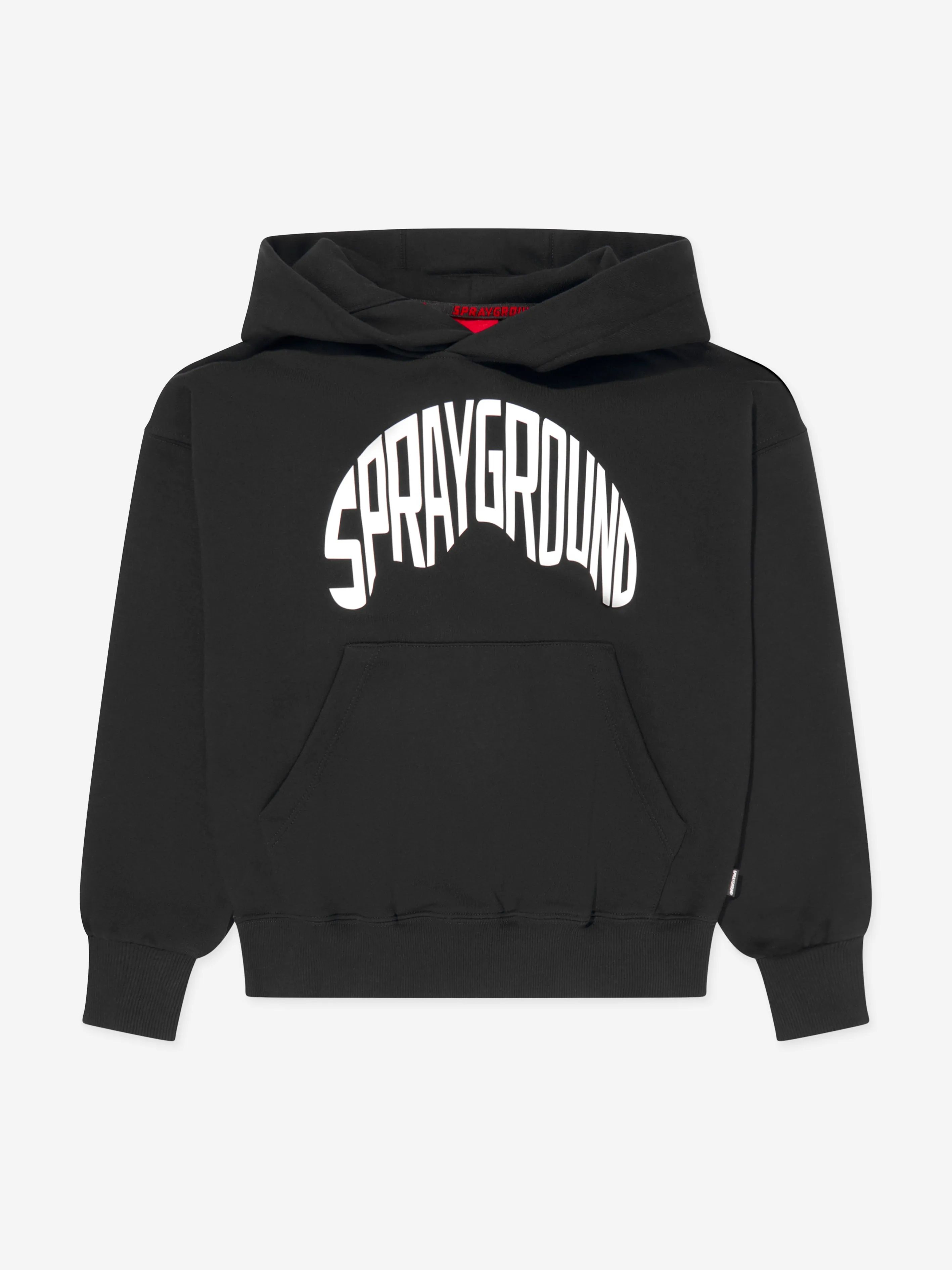 Sprayground Boys Shark Shape Logo Hoodie in Black