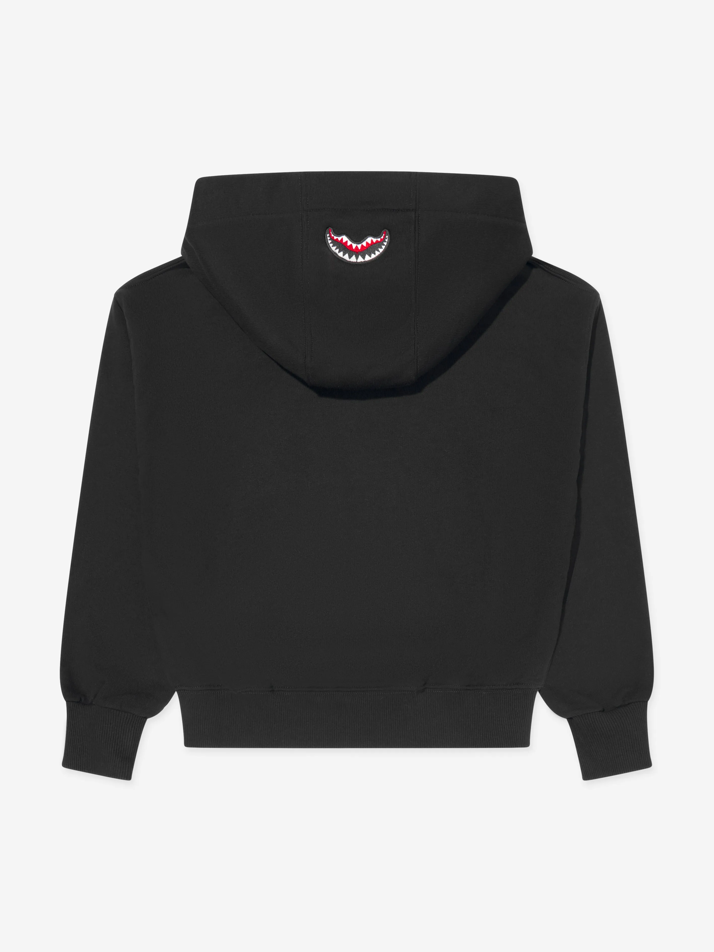 Sprayground Boys Shark Shape Logo Hoodie in Black