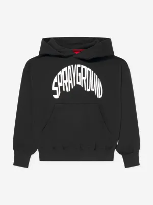 Sprayground Boys Shark Shape Logo Hoodie in Black