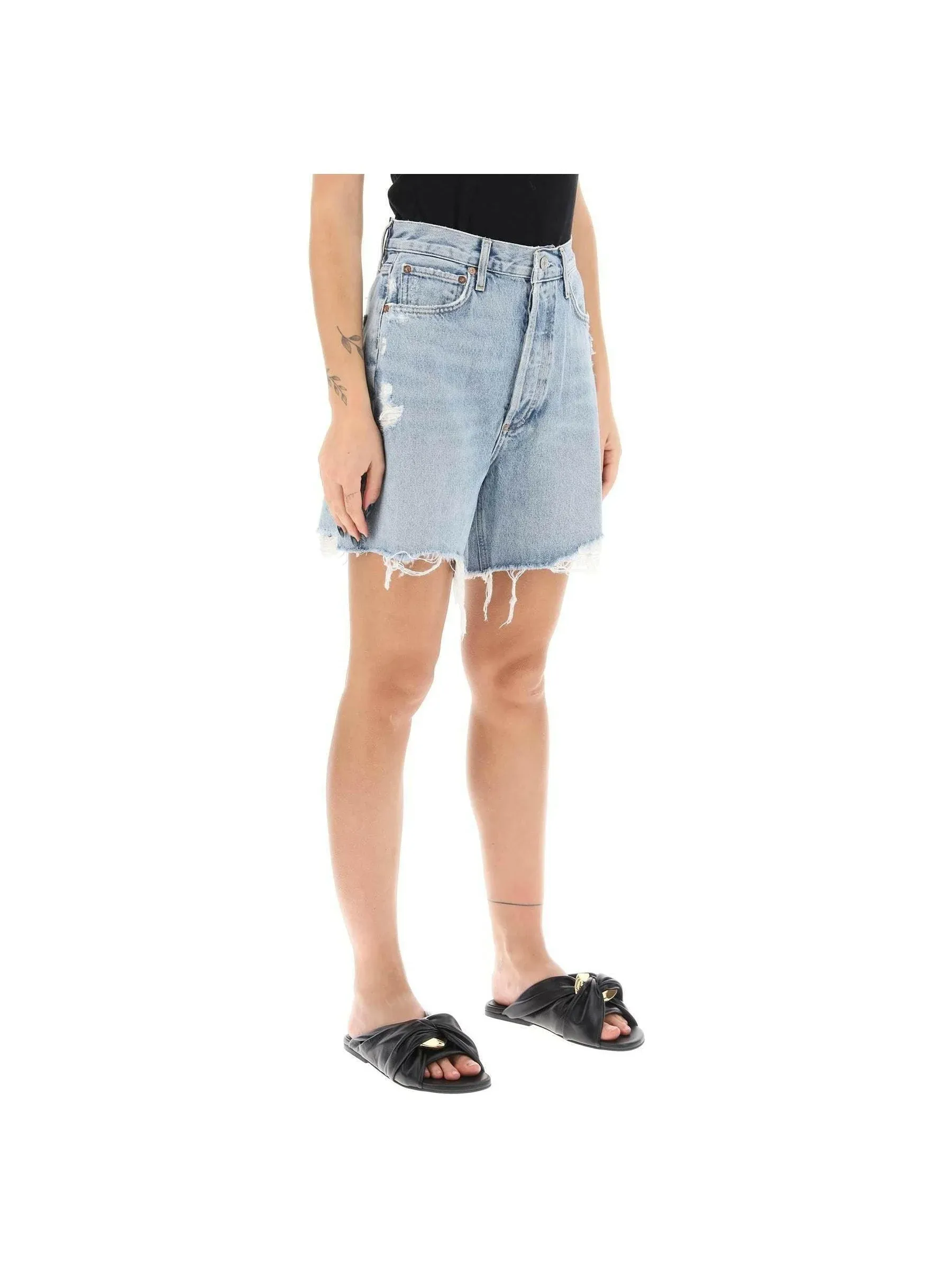 Stella Distressed Denim Shorts