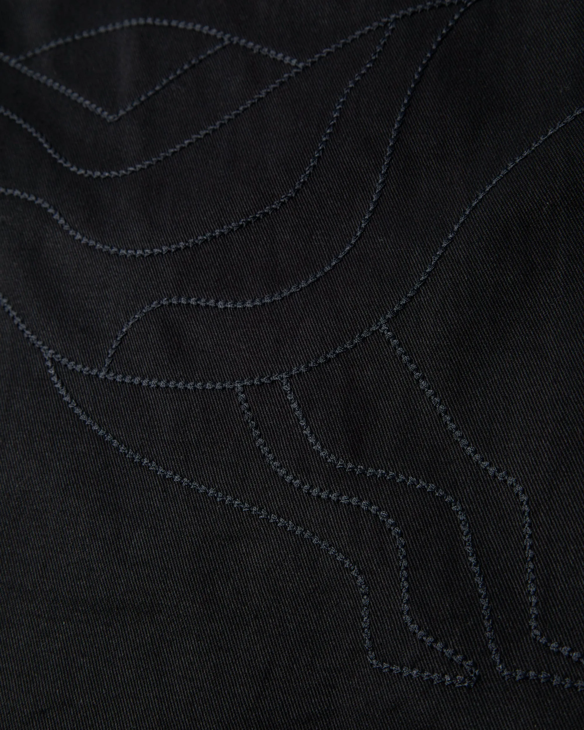 Stitched up duck pants - Black/Black