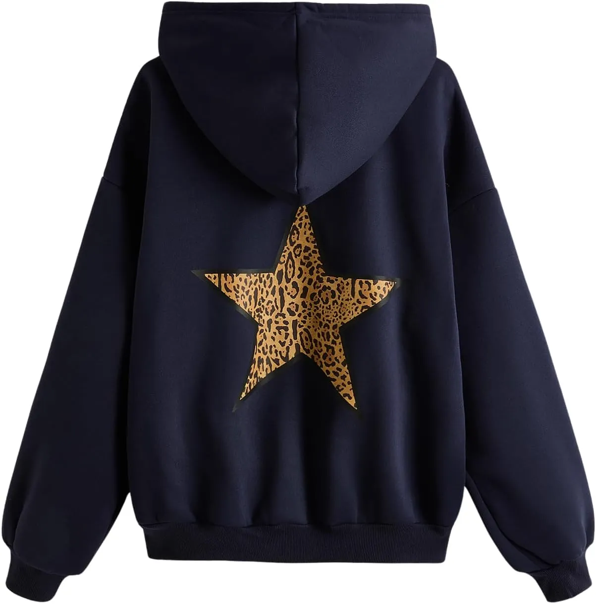 SweatyRocks Women's Graphic Hoodies Long Sleeve Drop Shoulder Oversized Sweatshirts with Hood
