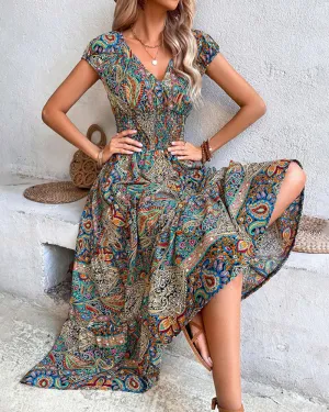 TastyHottie - Elegant vintage printed dress
