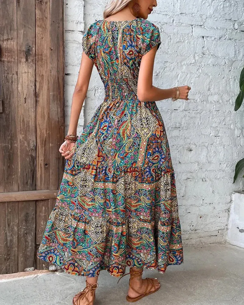 TastyHottie - Elegant vintage printed dress
