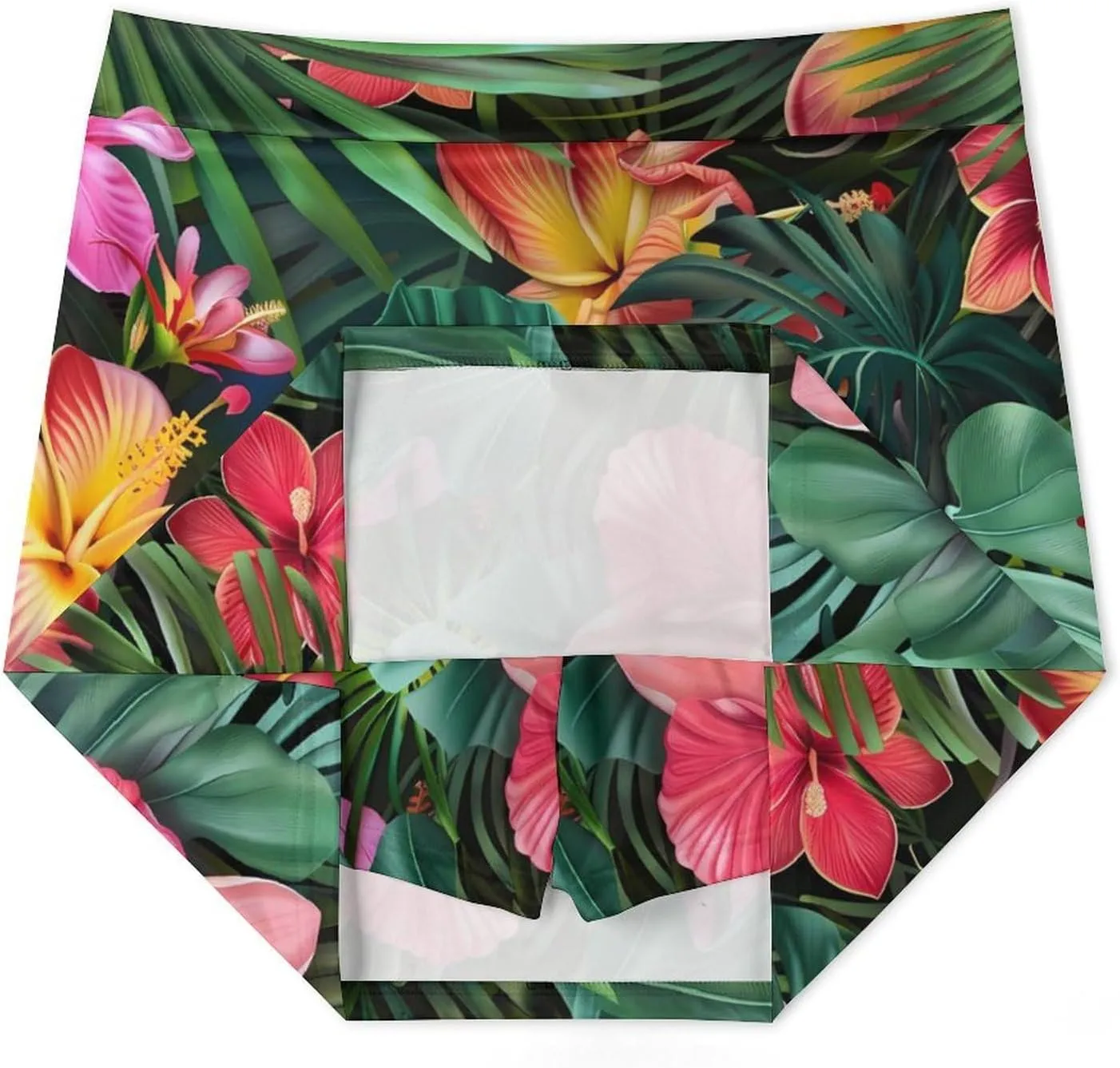 Tropical Floral Print Women's Skort Athletic Skirt Golf Skorts A-line Skirts with Built-in Shorts Pockets