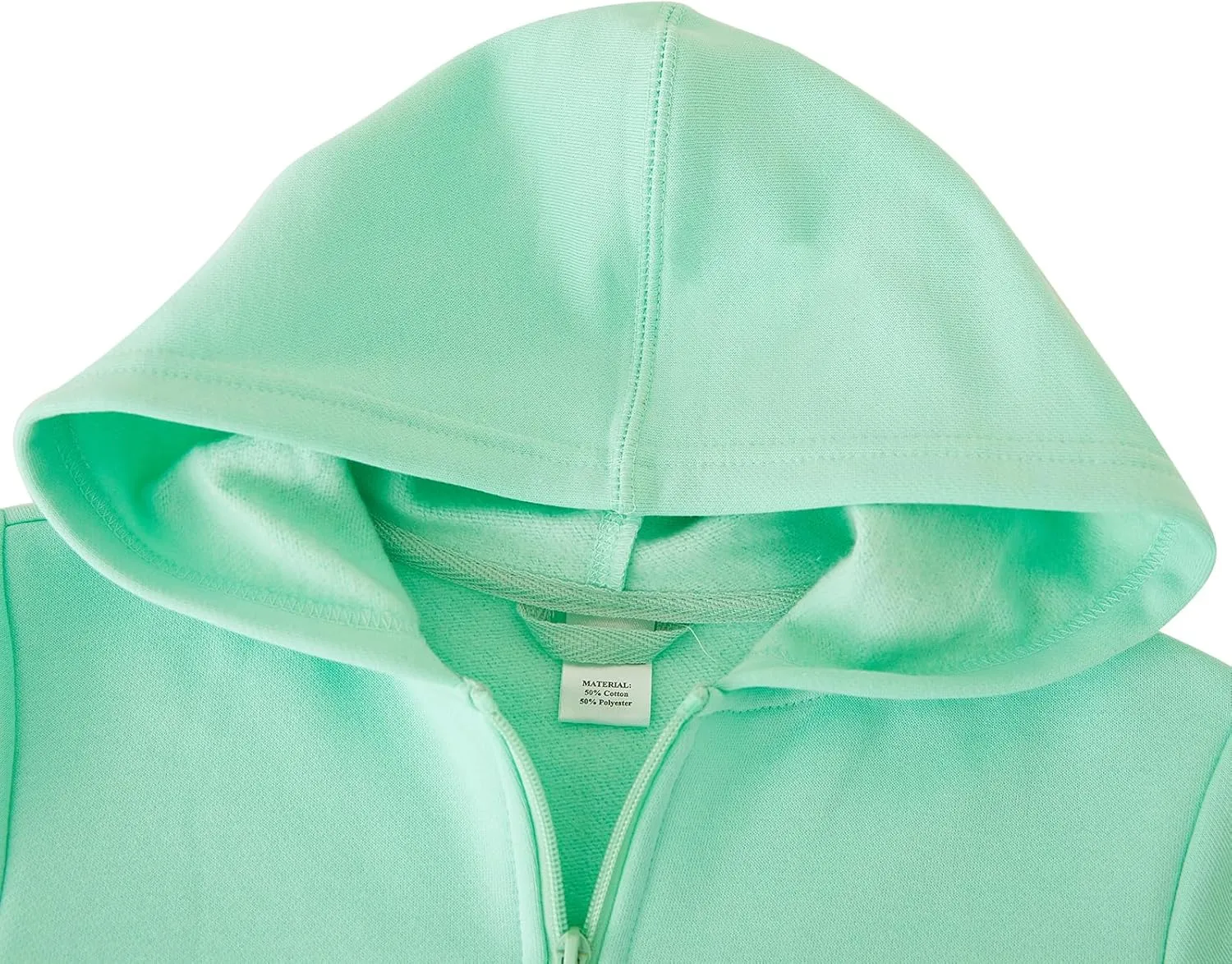 UMELOK Kids Full Zip-Up Hoodie Solid Sweatshirt for Boys and Girls