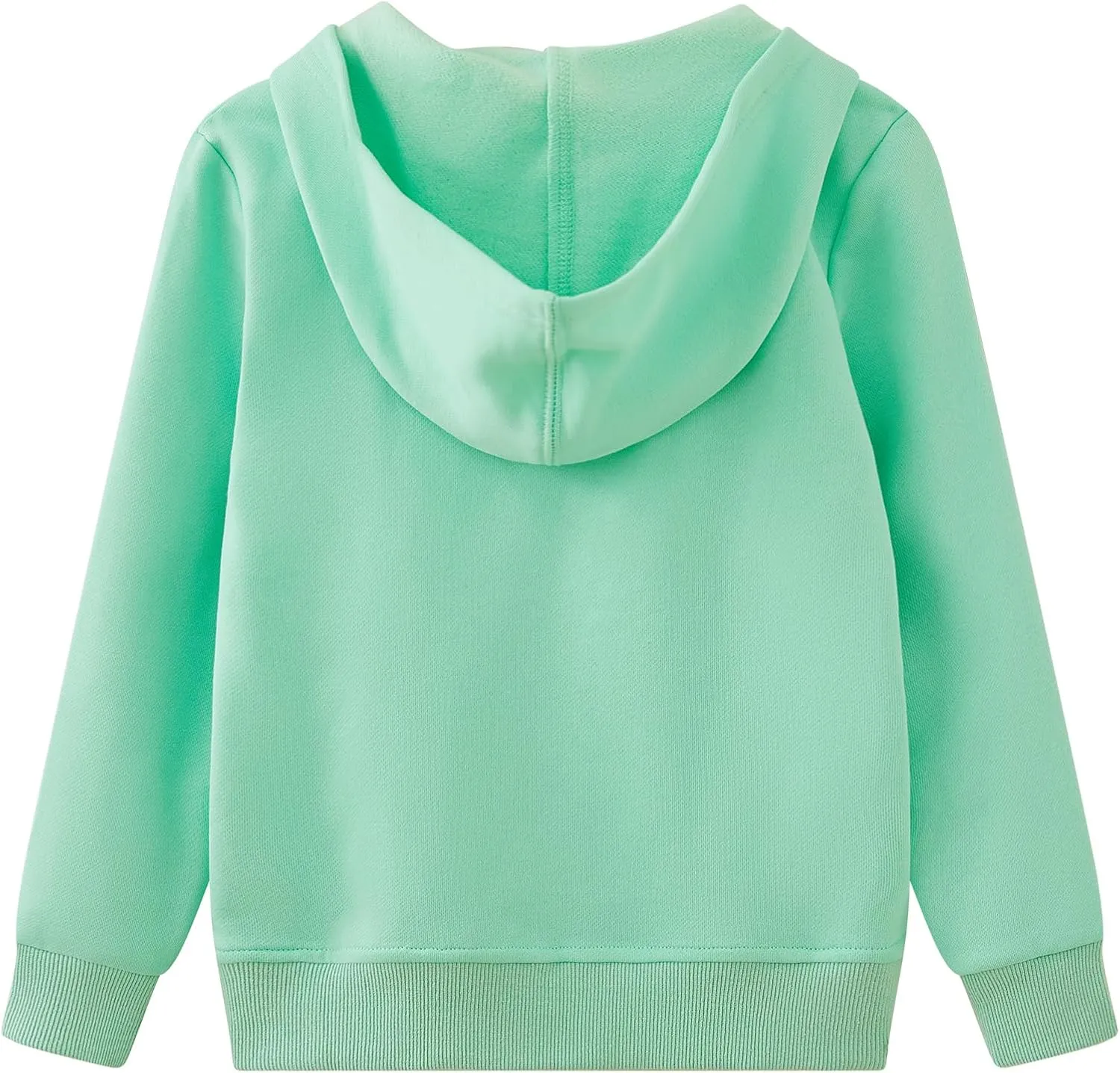 UMELOK Kids Full Zip-Up Hoodie Solid Sweatshirt for Boys and Girls