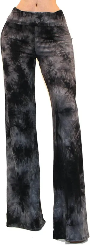 Vivicastle Women's USA Fold Over High Waist Wide Leg Long Palazzo Pants