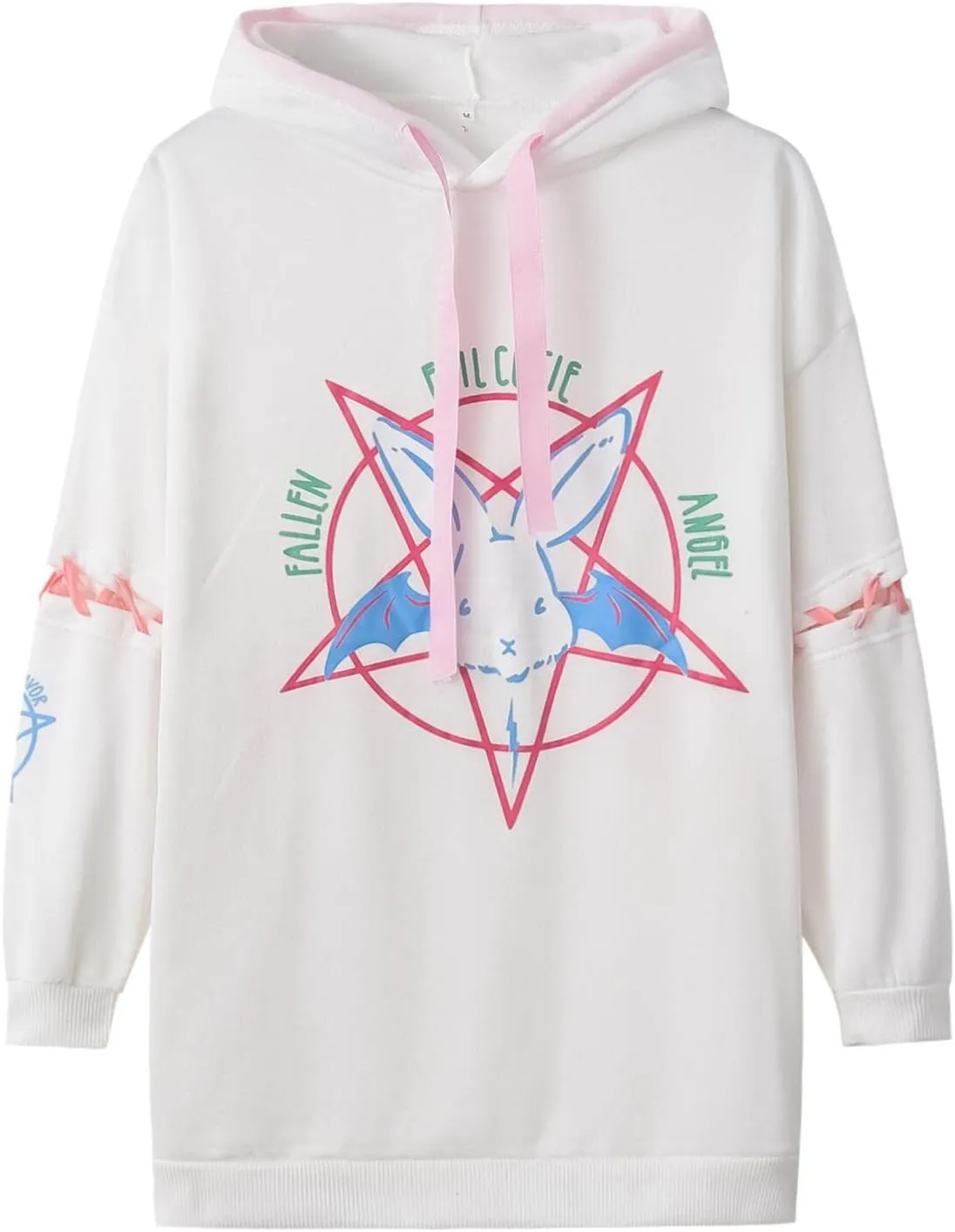 Women Men Y2K Anime Hoodie Kawaii Gothic Harajuku Alt Aesthetic Grunge Punk Cute Japanese Dark Academia Top Pullover