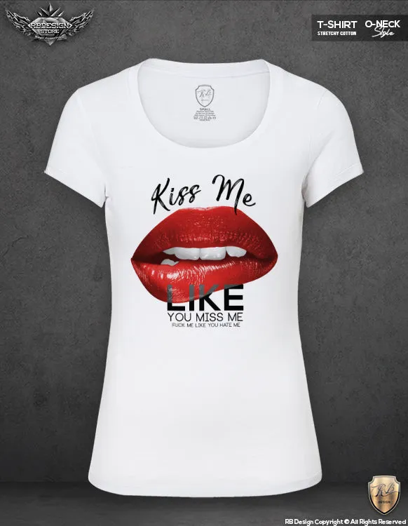 Womens Red Lips T-shirt Trendy Sayings Tank Top WD094 R